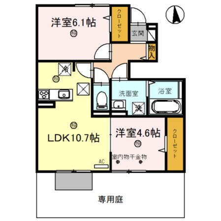 明石駅 バス28分  宮下１丁目降車場バス停下車：停歩2分 1階の物件間取画像